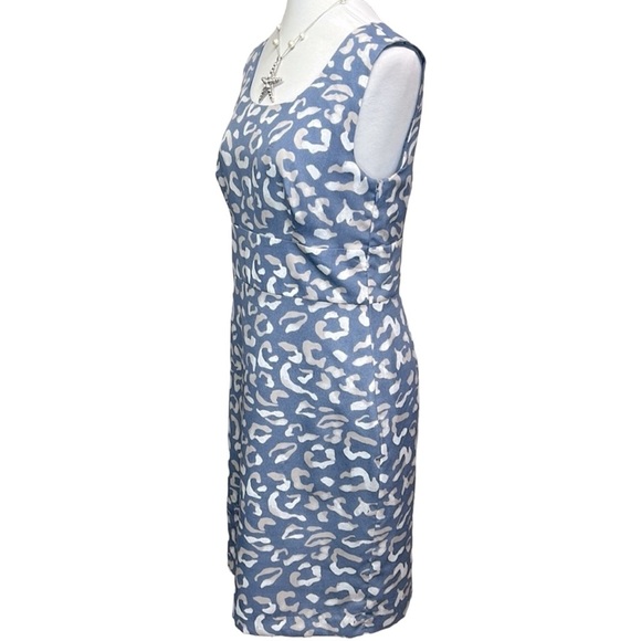 Ann Taylor Printed Dress Blue - Picture 3 of 6